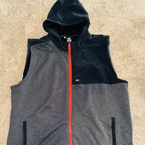 UA Under Armour Size XL Sleeveless Full Zip RED/GRAY'/BLACK